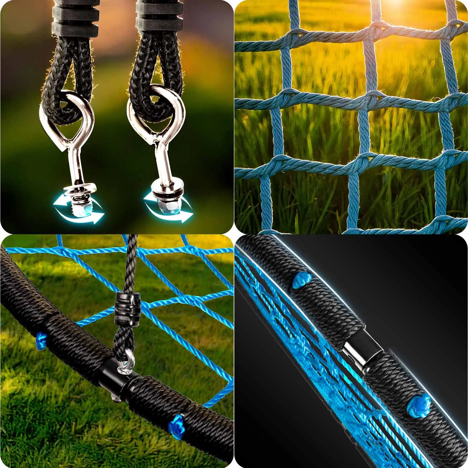neo-sport ljuljačka rodino gnijezdo, 100 cm, plava - slika 9