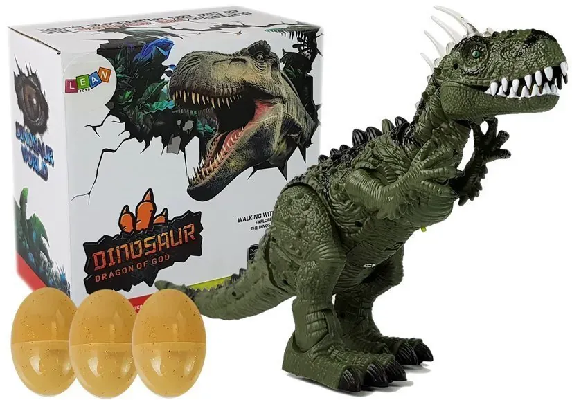 Set dinosaura T-Rexa koji liježe jaja zeleni 52cm - Pribislavec
