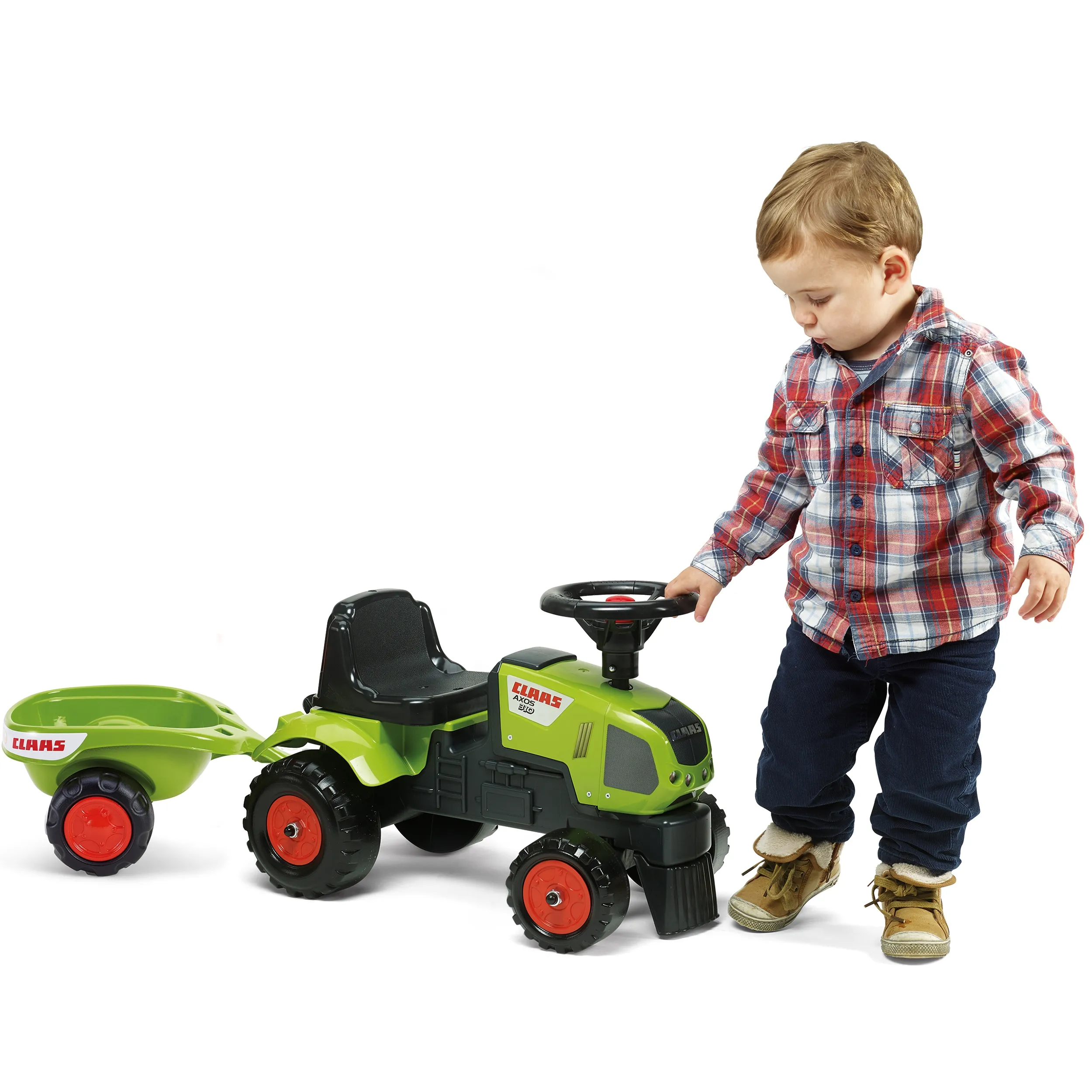 falk traktor na pedale s prikolicom class axos - zeleni 12mj+ - slika 5