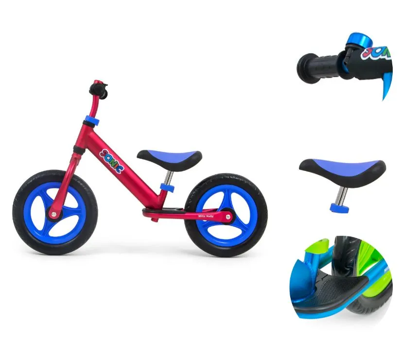 milly mally bicikl bez pedala sonic crveni - slika 5