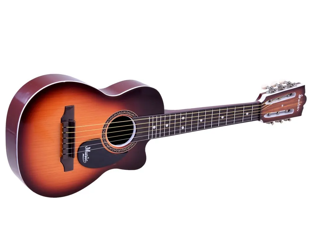 dječja gitara s 6 žica - smeđa - slika 3