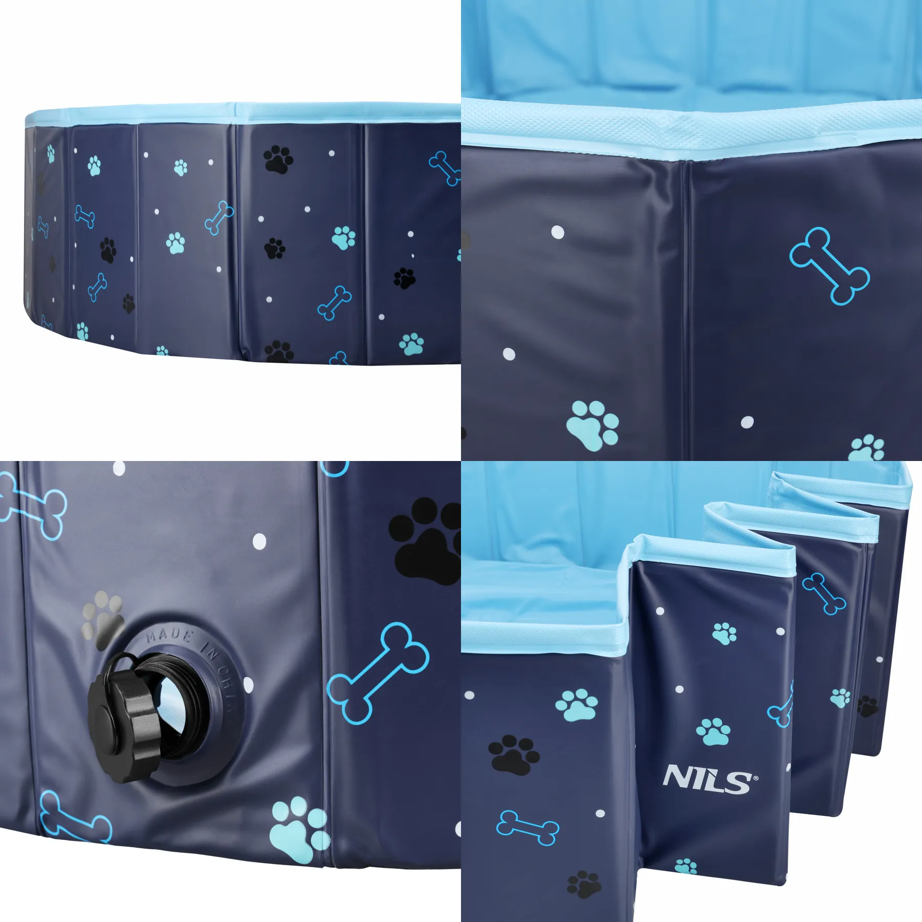 sklopivi bazen za pse xl 120x30 cm nils camp - slika 6