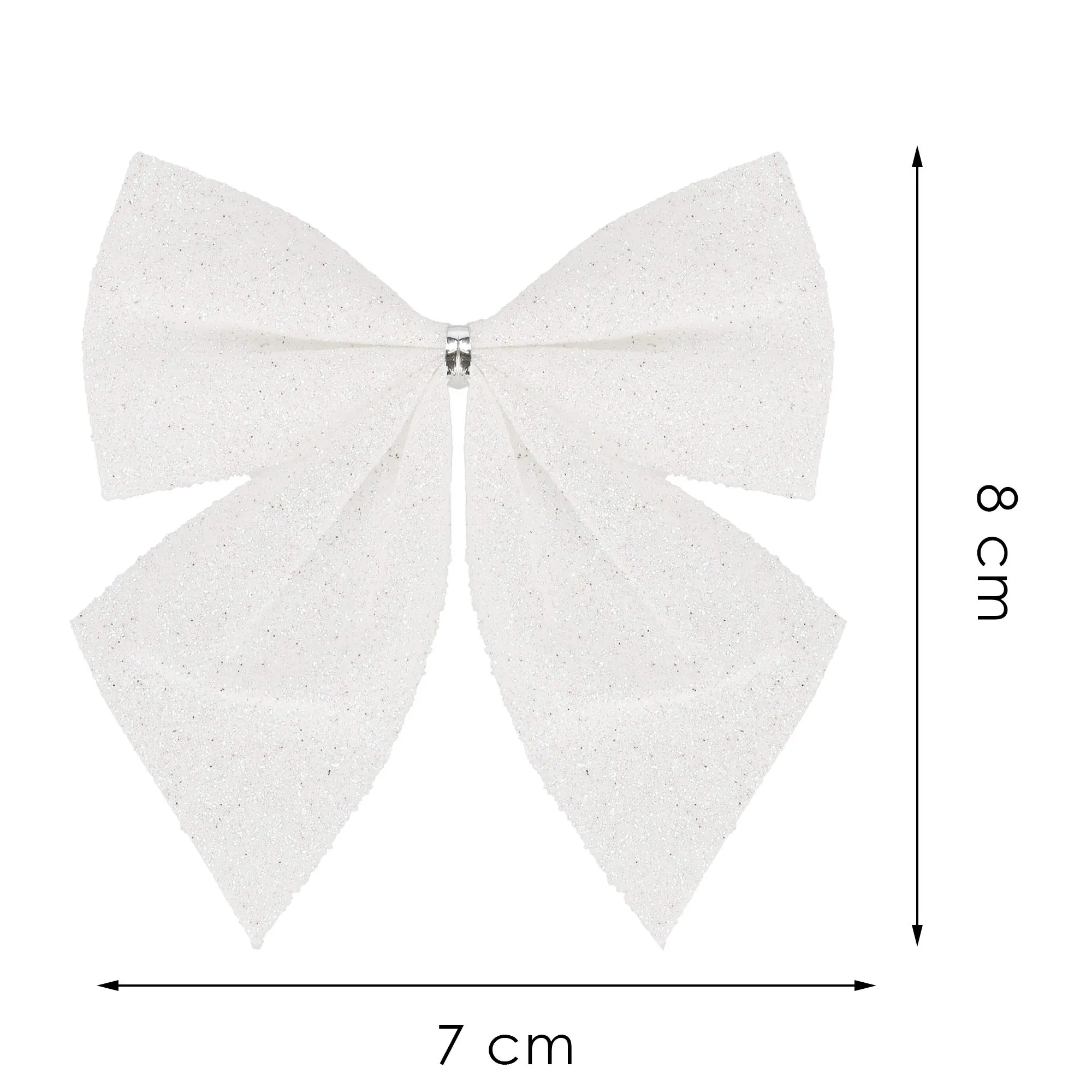 božićne mašne 8 × 8 cm – set 6 komada bijele - slika 8