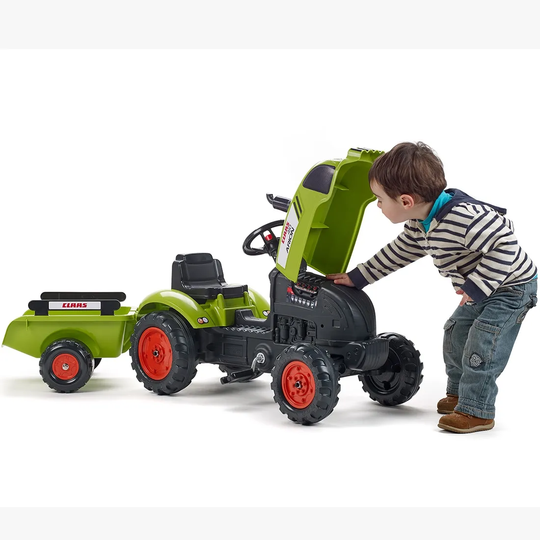 falk traktor na pedale claas s prikolicom zeleni - slika 8