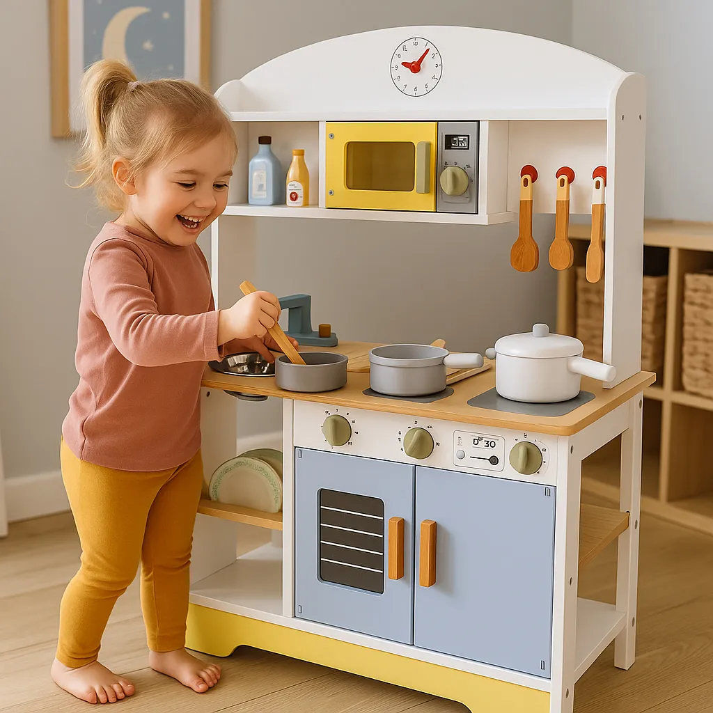 ecotoys dječja kuhinja – pećnica, perilica, mikrovalna + 12 dodataka - slika 7