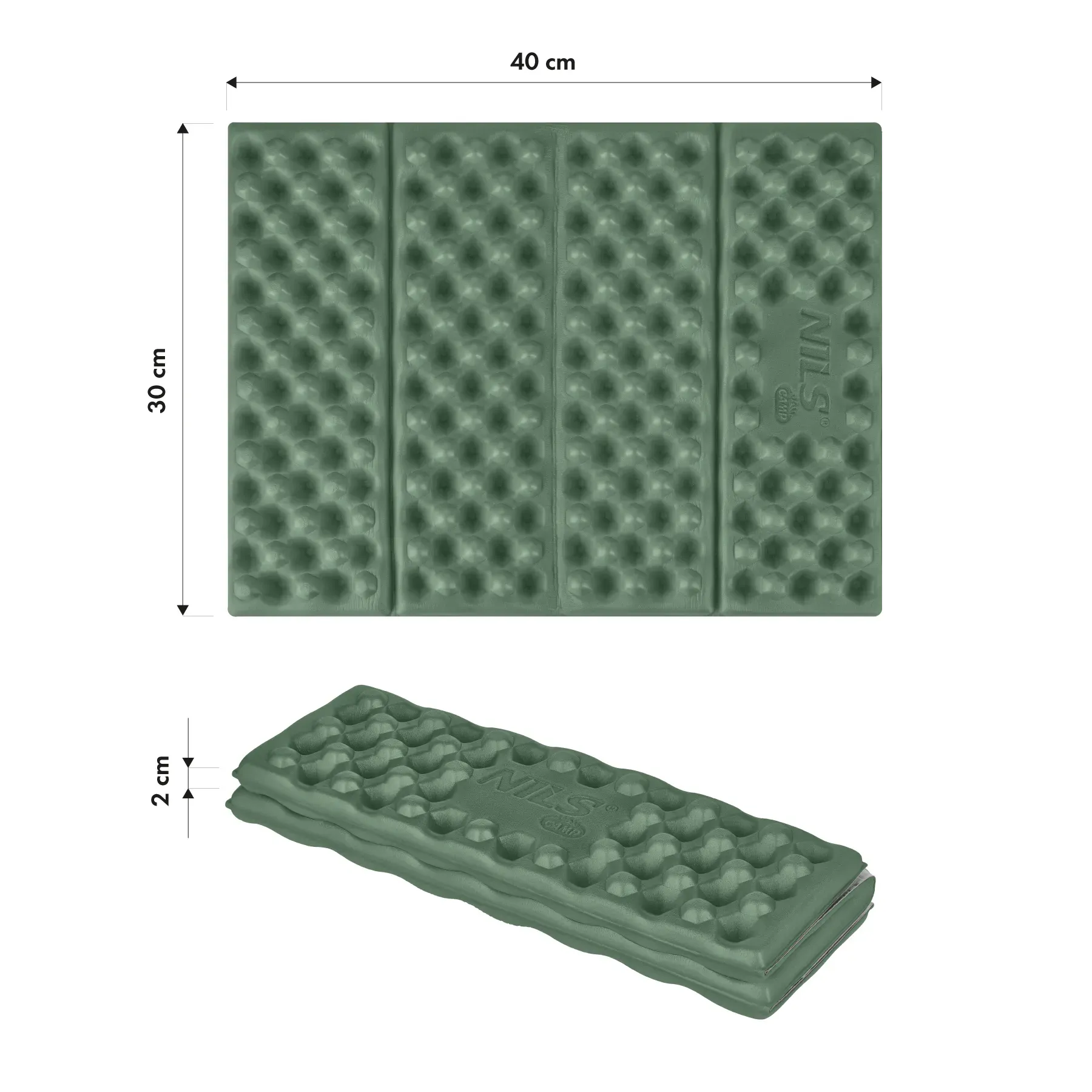 prostirka za kampiranje s aluminijskim rubom + ixpe 40 cm zelena nils camp - slika 5