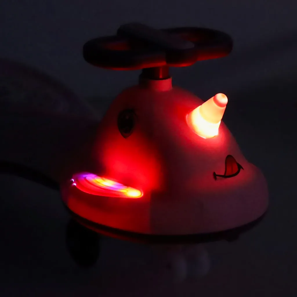 led guralica za djecu s ručkom s svjetlećim rogom, unicorn pink - slika 11
