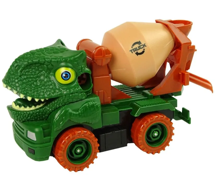 dinosaur kamion za beton zeleni s dodacima - slika 3