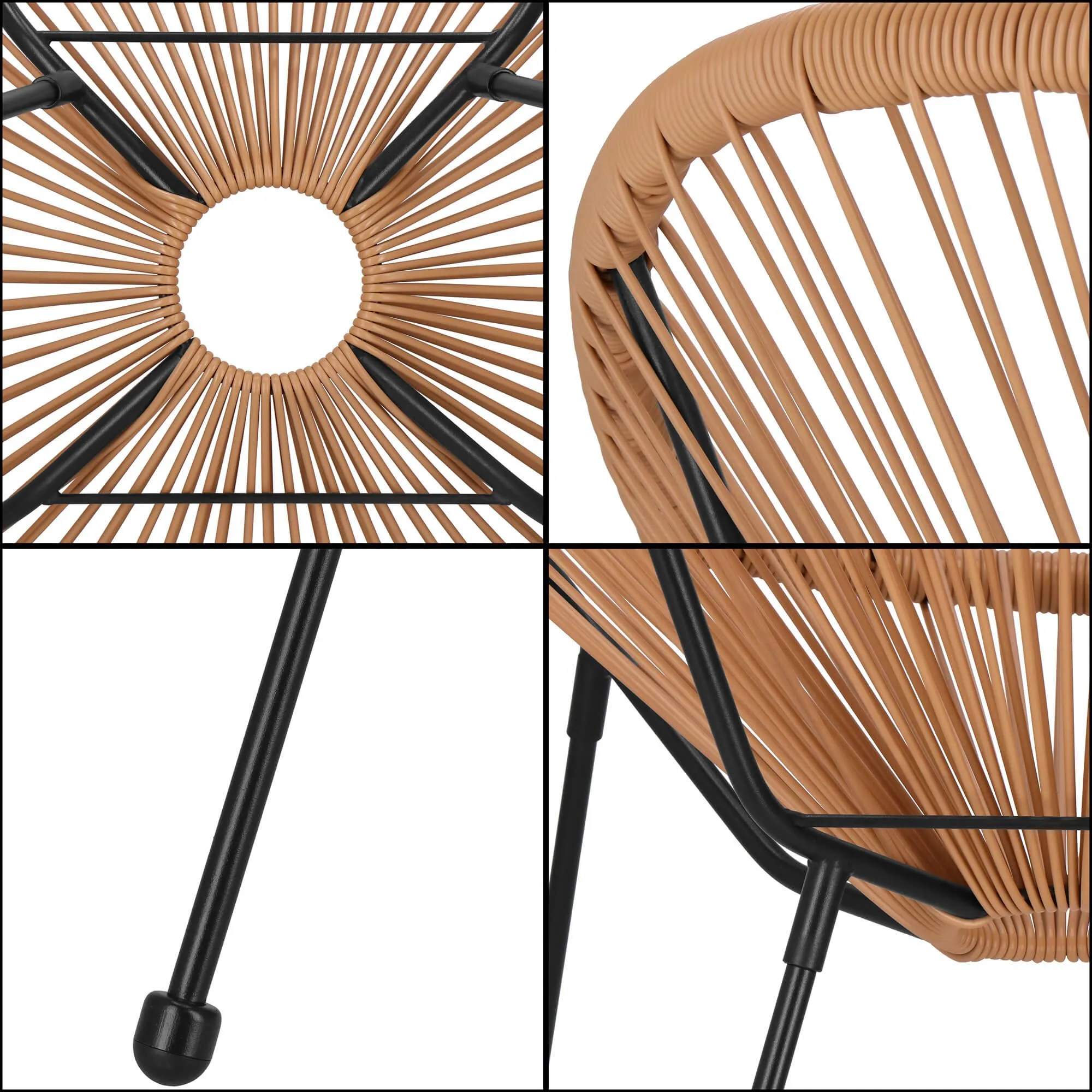 springos vrtna stolica od ratana,bež 72 x 82 x 85 cm - slika 8