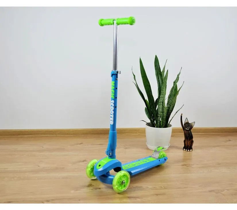 milly mally romobil na 3 kotača scooter magic plavo - zeleni - slika 6