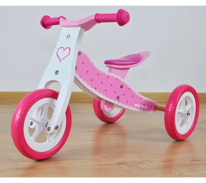 milly mally 2u1 tricikl bez pedala srca - slika 3