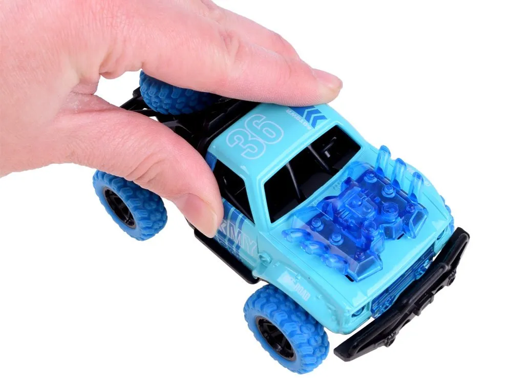 metalni autić predator 4x4 plavi - slika 5