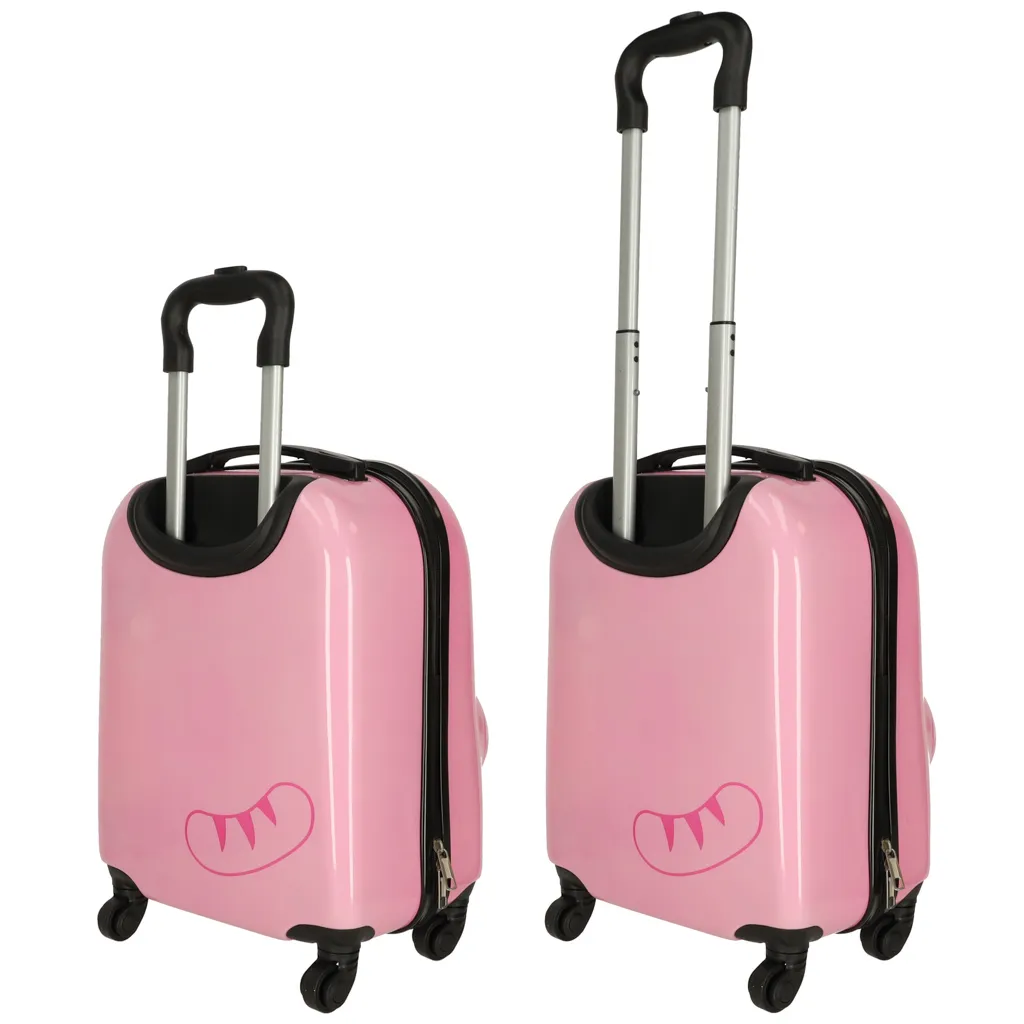 putni kovčeg za djecu, pink mačka - slika 4