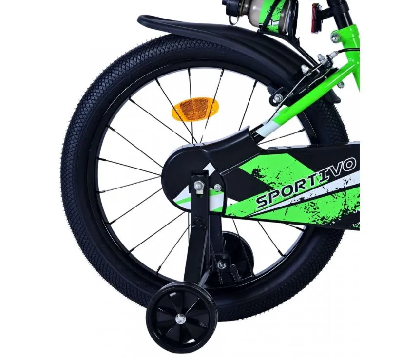 volare dječji bicikl sportivo 18" zeleno crni - slika 4