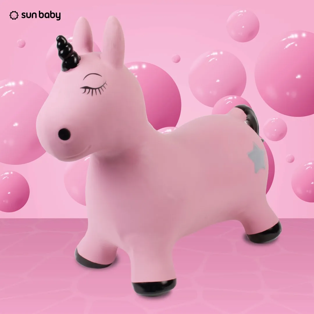 jednorog za skakanje 60cm rozi - slika 6