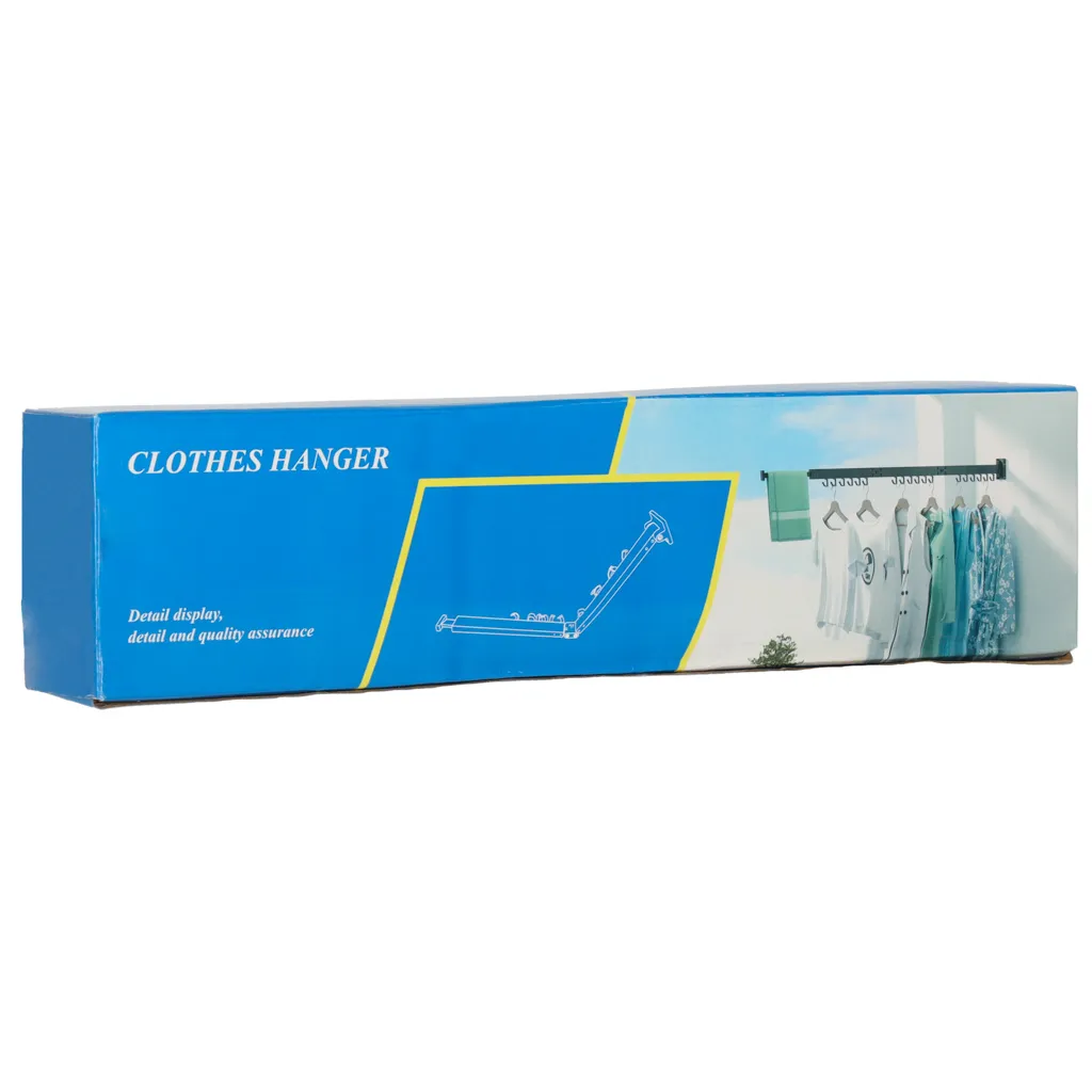 teleskopska produžna zidna vješalica 84cm crna - slika 8