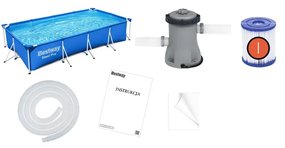 bestway montažni bazen s pumpom 400x211 cm 56424 - slika 2