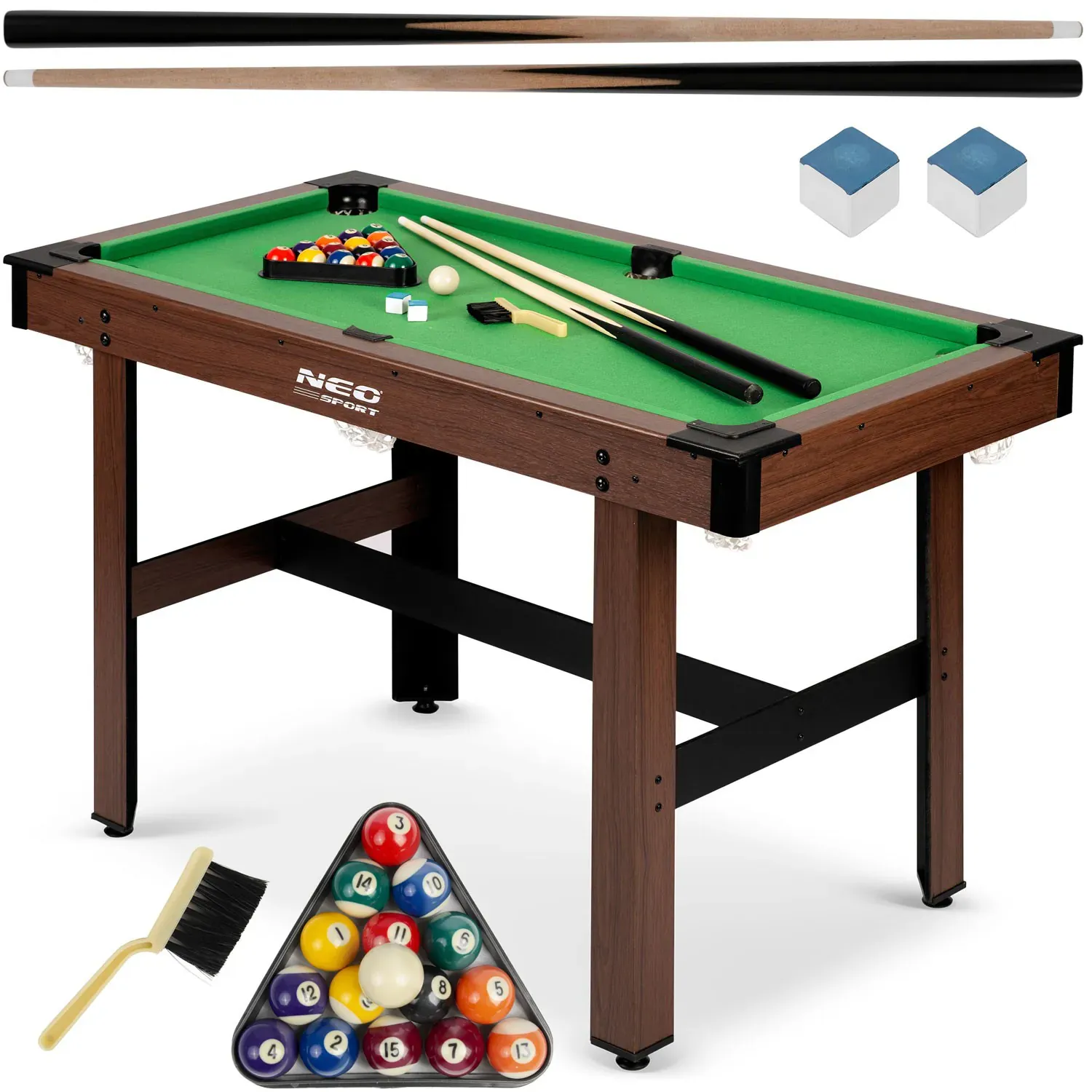 biljarski stol 122 x 61 x 76 cm ns-807 tamno smeđi - slika 1