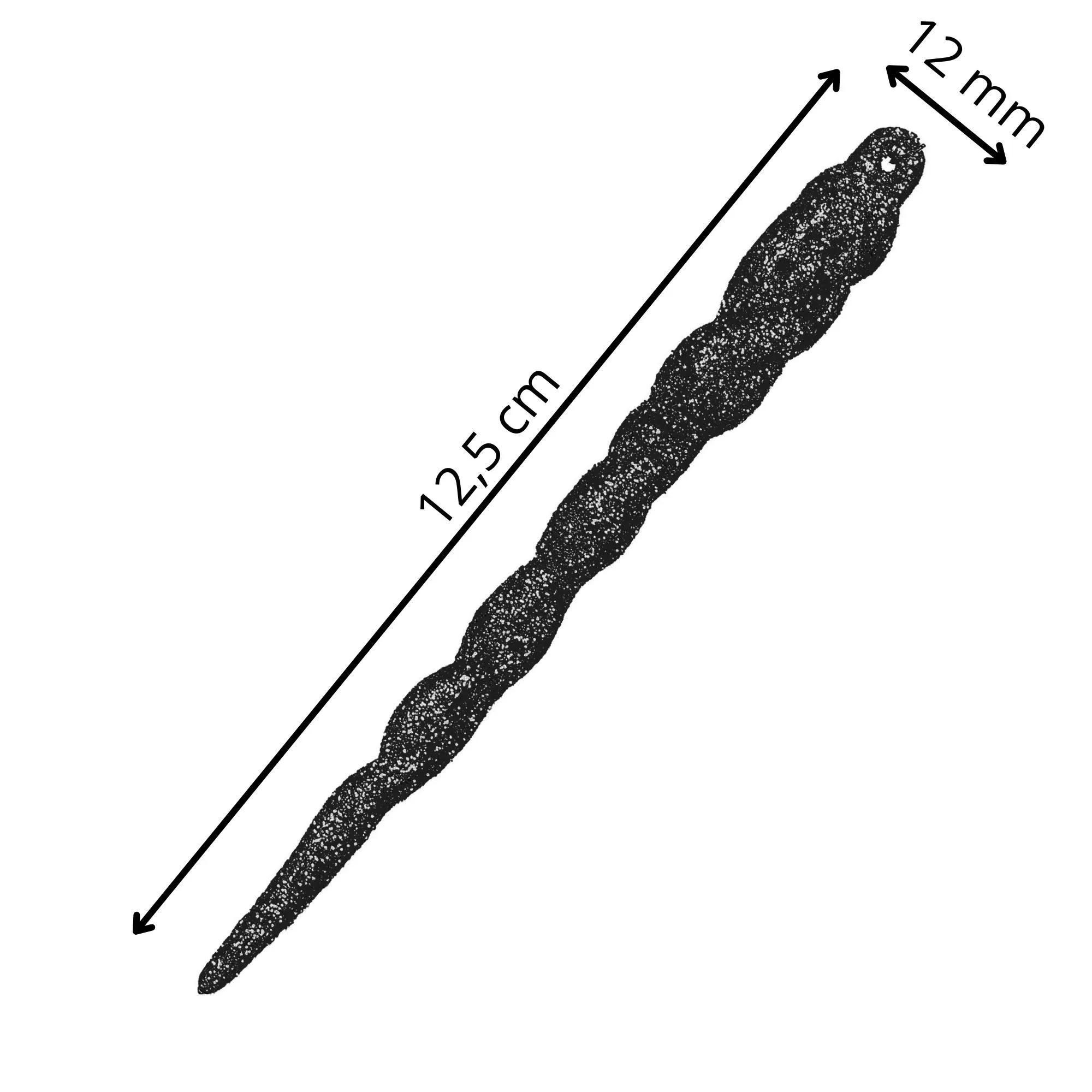 božićni ukrasi 12 cm – set 10 komada, crni - slika 7