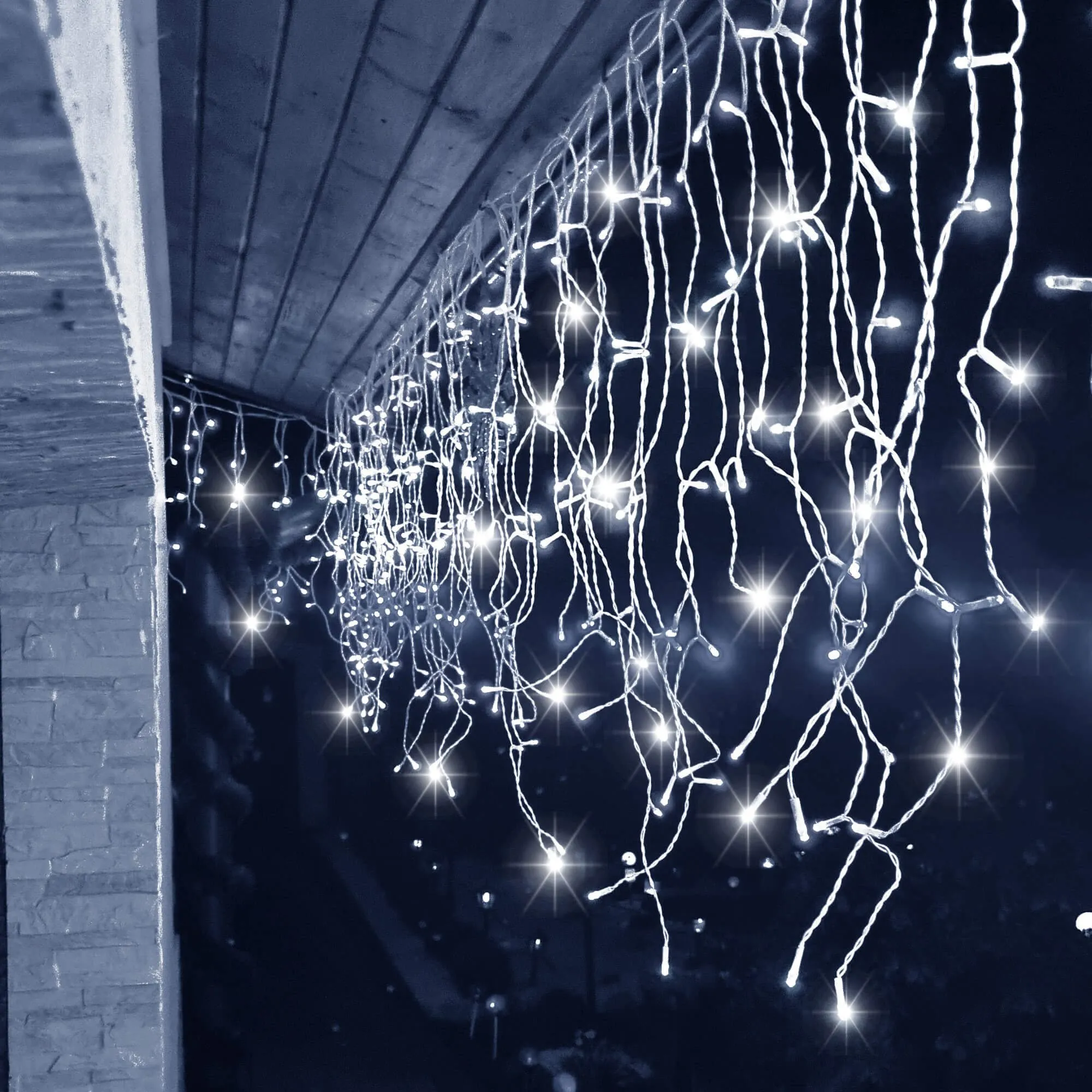 springos svjetlosna zavjesa , hladno bijela 300 led - slika 8