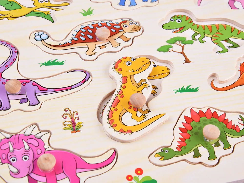 drvena ploča slagalica dinosauri 11 elemenata - slika 5