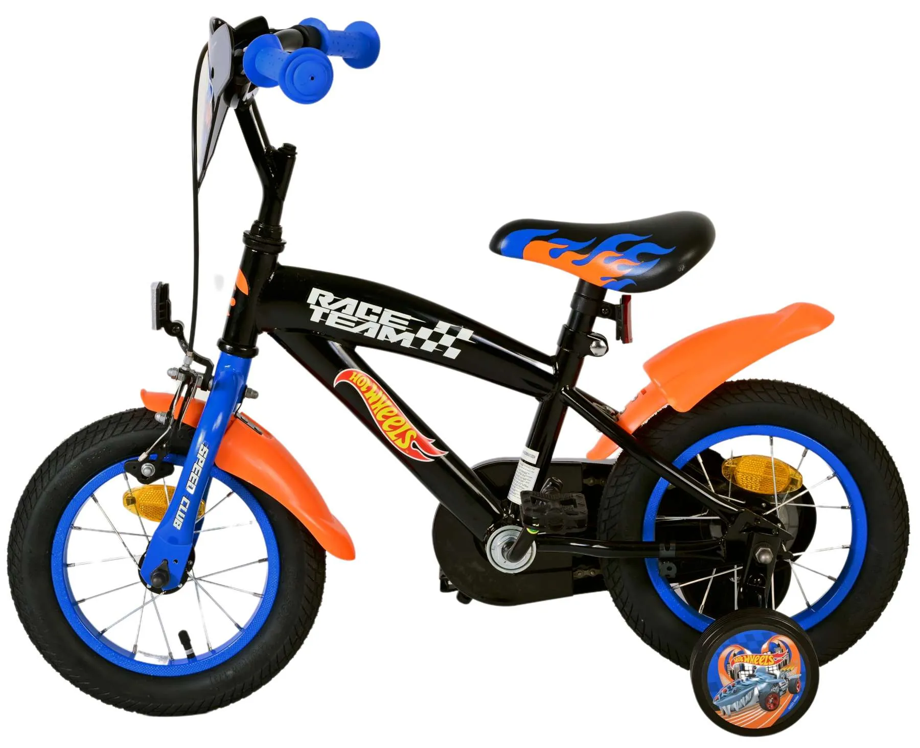 dječji bicikl hot wheels 12" crno-plavo-narančasti - slika 9
