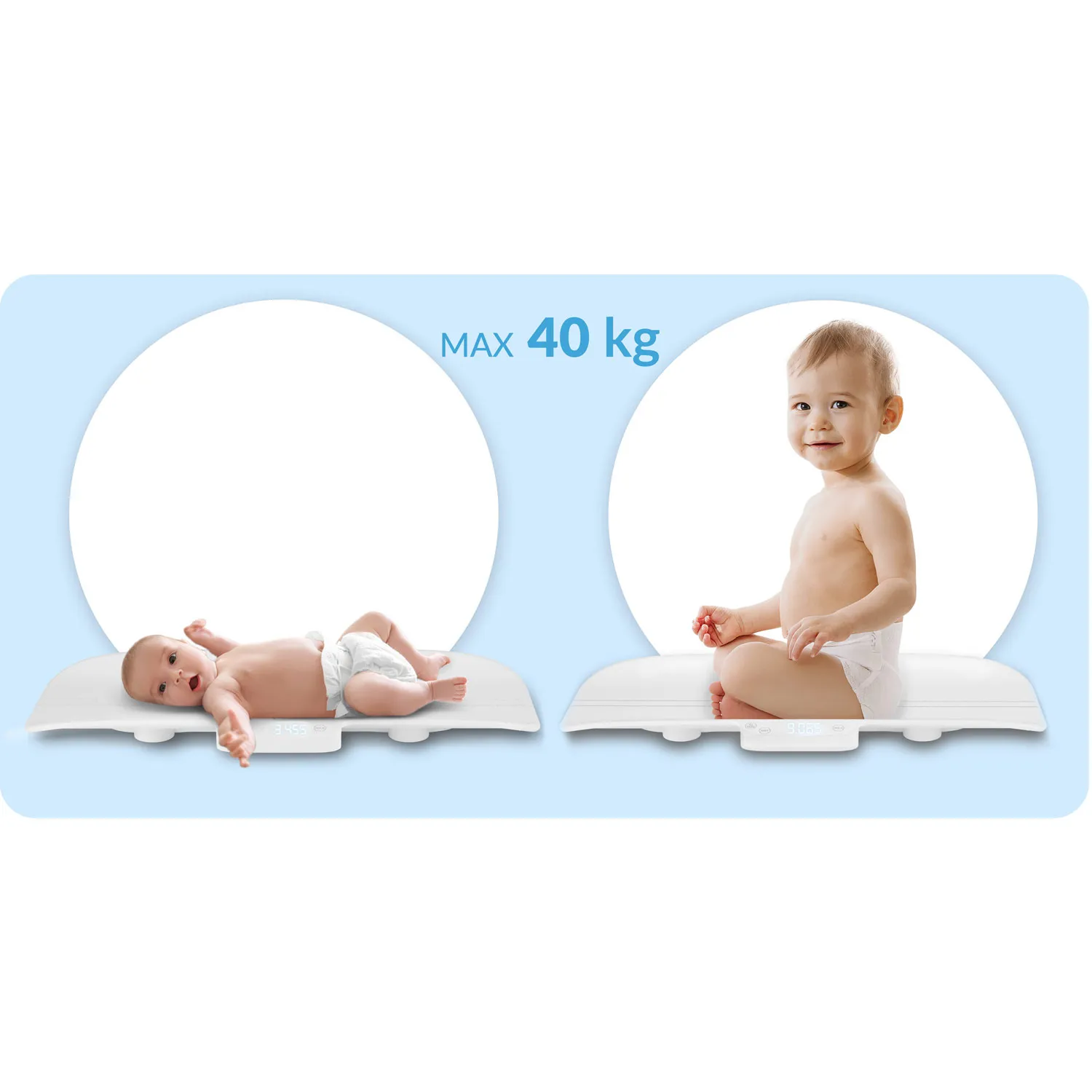 nukido elektronička vaga za bebe, bijela - slika 7