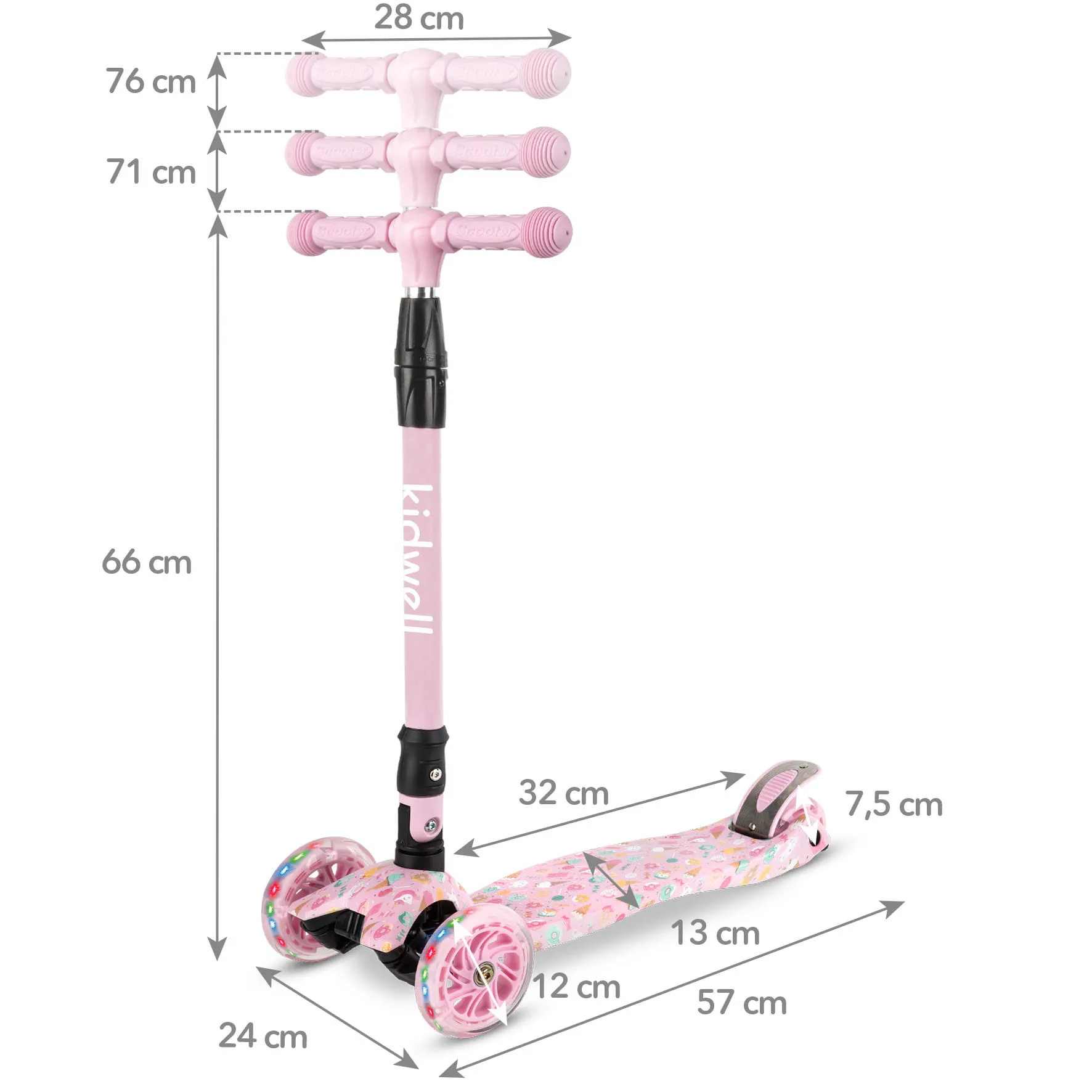 kidwell vento candy romobil s led kotačima - slika 12