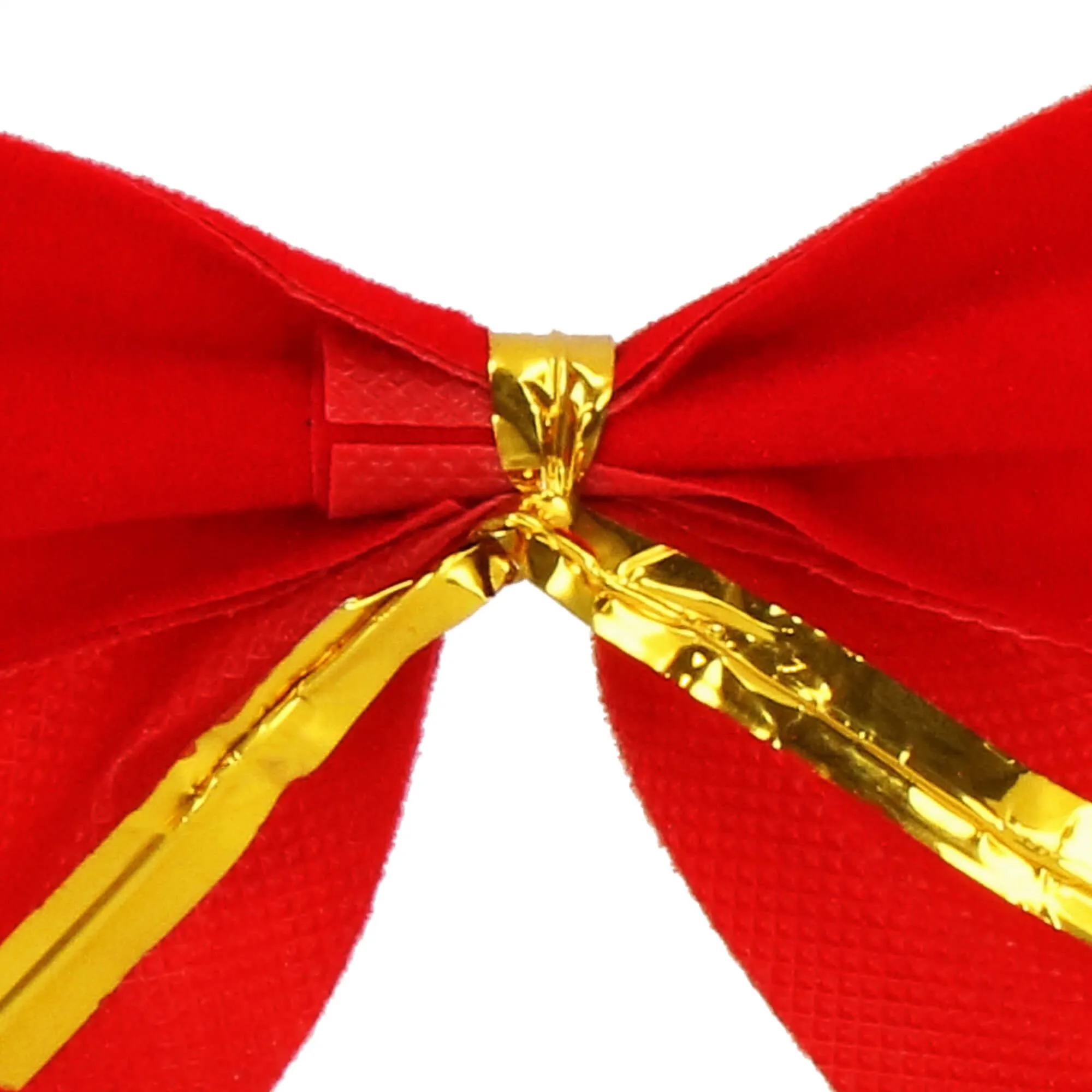 božićne mašne 9,5 × 7,5 cm – set 6 komada crvene - slika 9