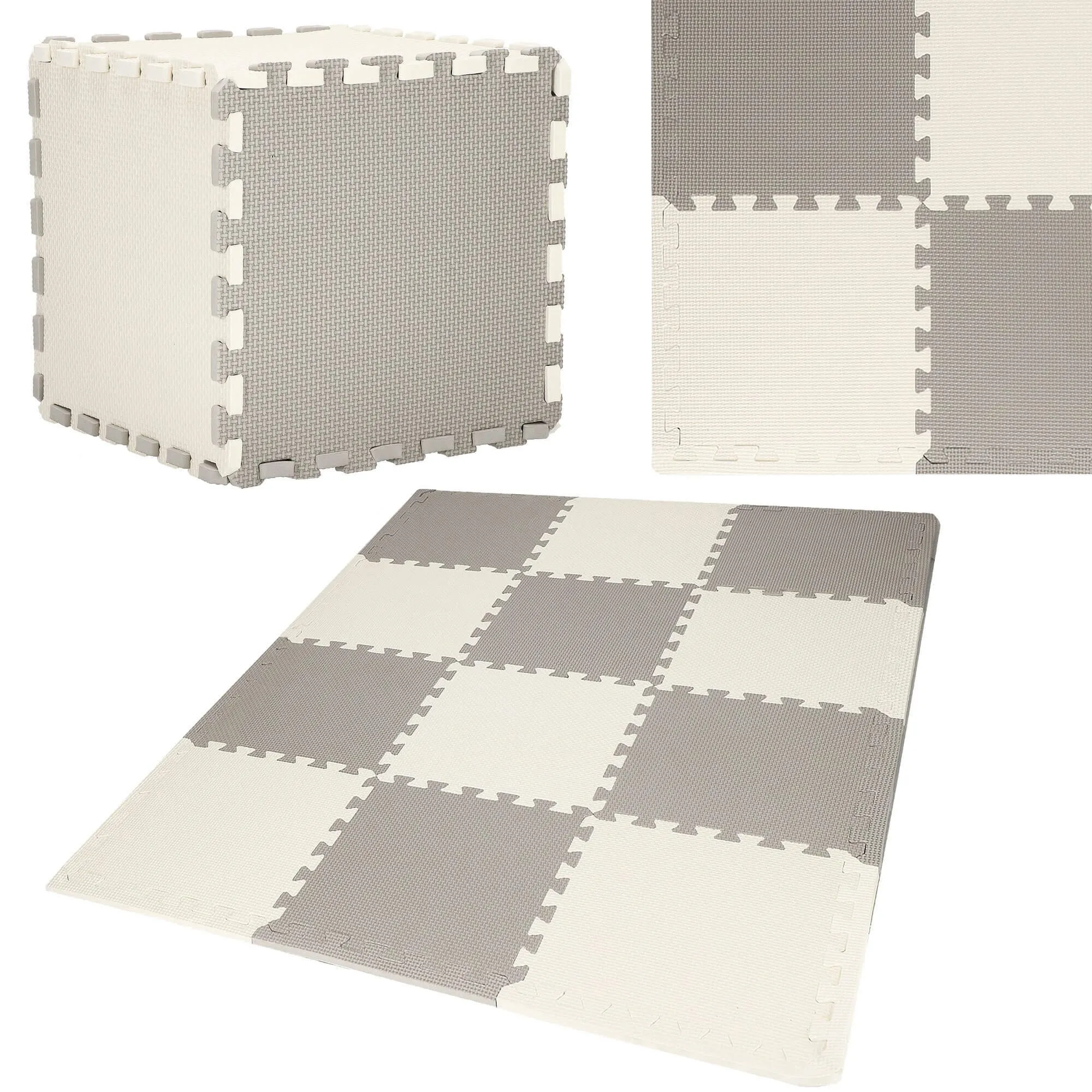 pjenasta podloga puzzle 30x30 cm krem-siva - slika 6