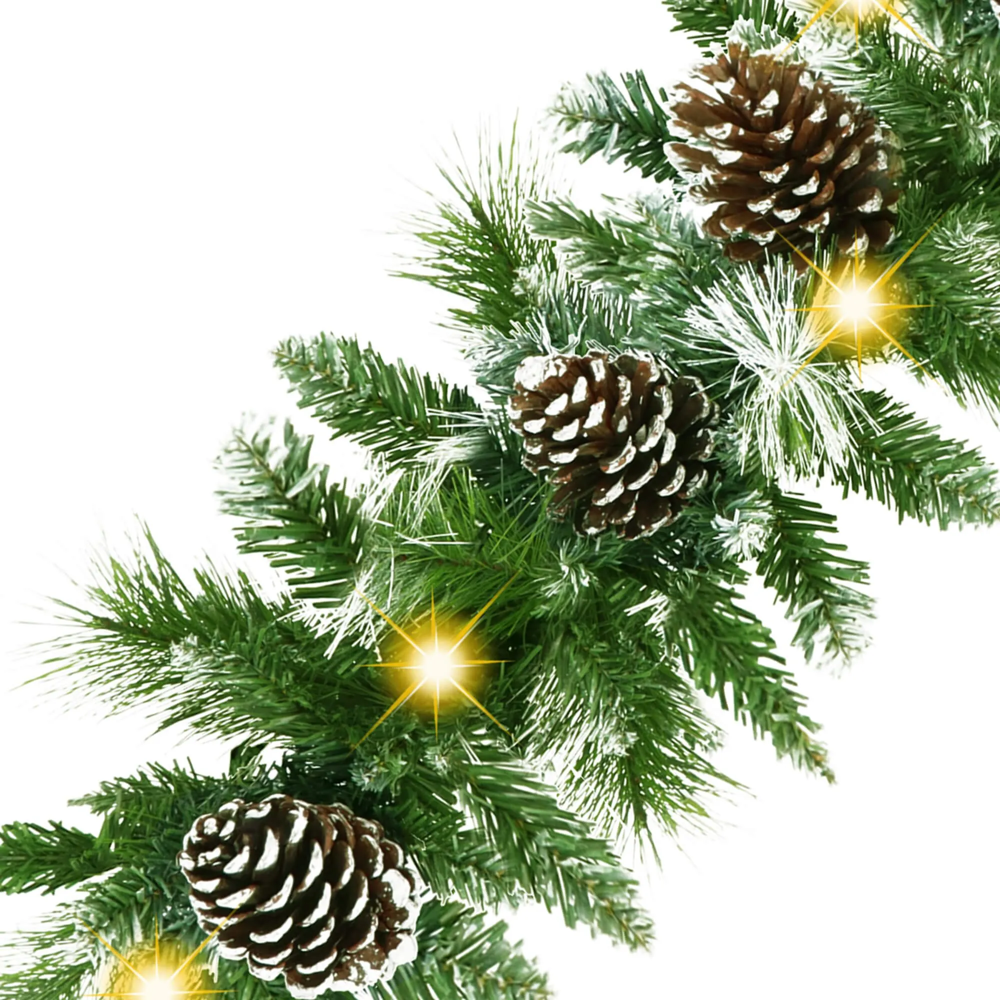 božićna premium girlanda + led žaruljice na baterije 270 cm - slika 4