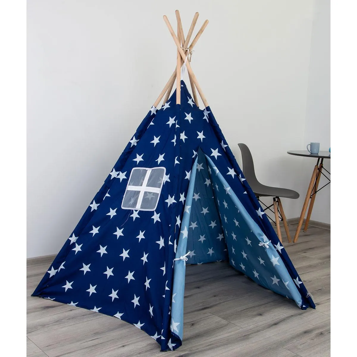 enero toys wigwam šator, plave zvjezdice - slika 4