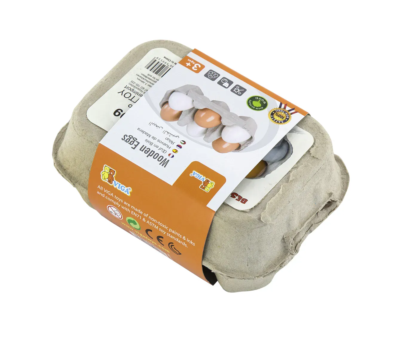 viga drvena jaja 6kom - slika 2