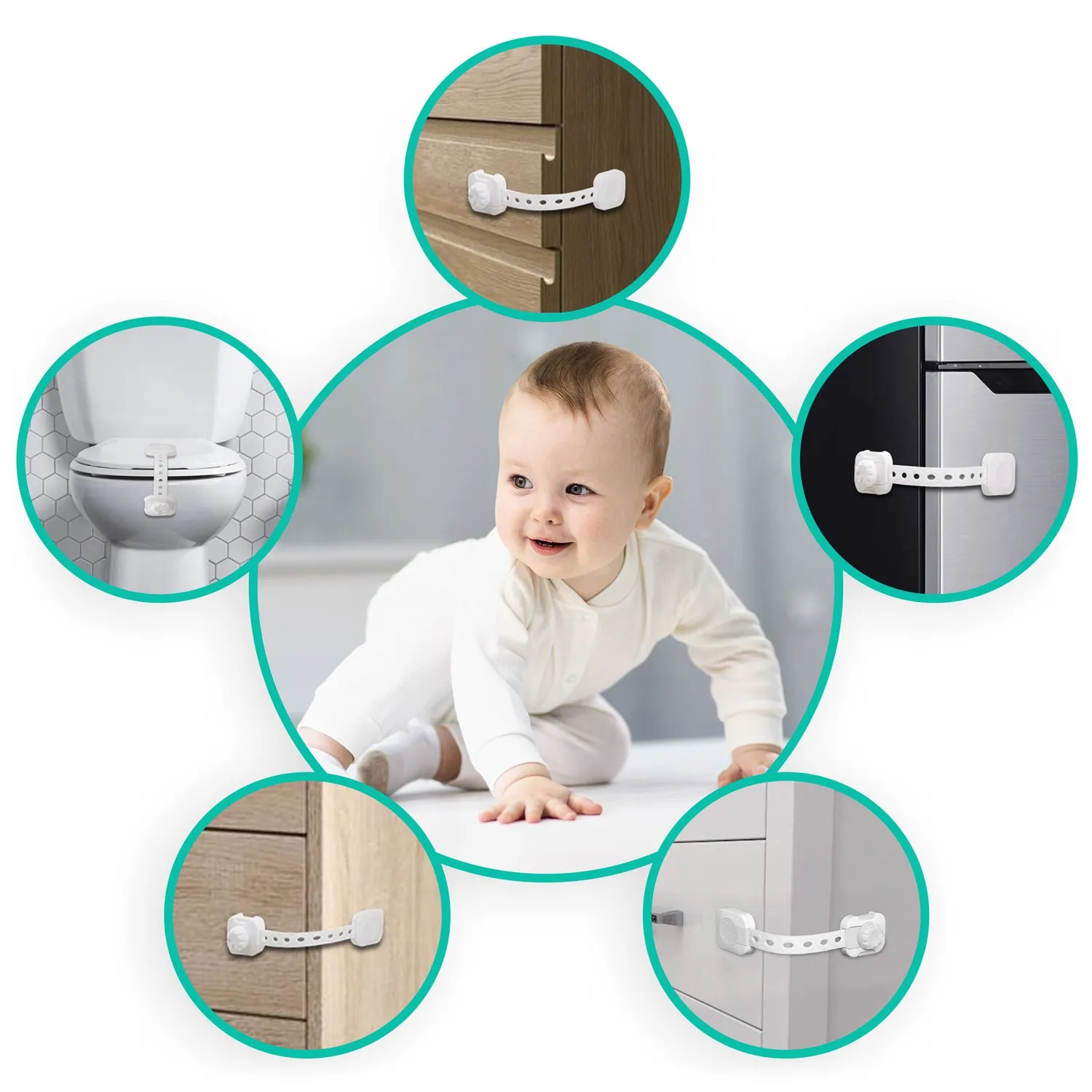 ricokids 798200 ormarić za otvaranje ormarića, 6 kom, bijeli - slika 8
