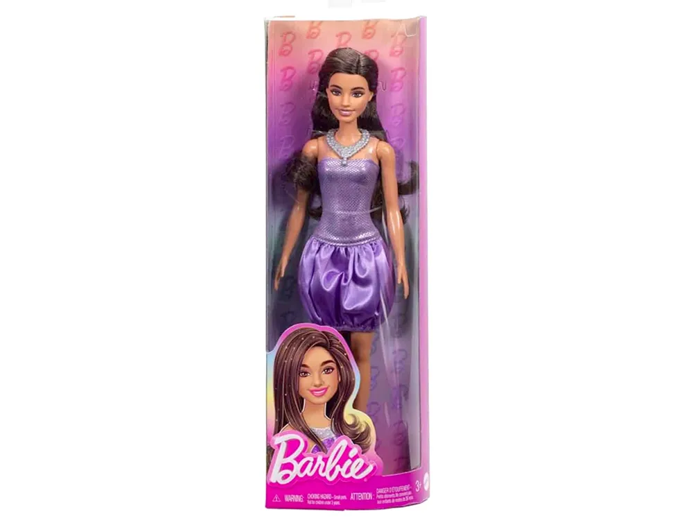 mattel barbie fashionistas lutka svjetlucava večernja odjevna kombinacija za6180 - slika 7