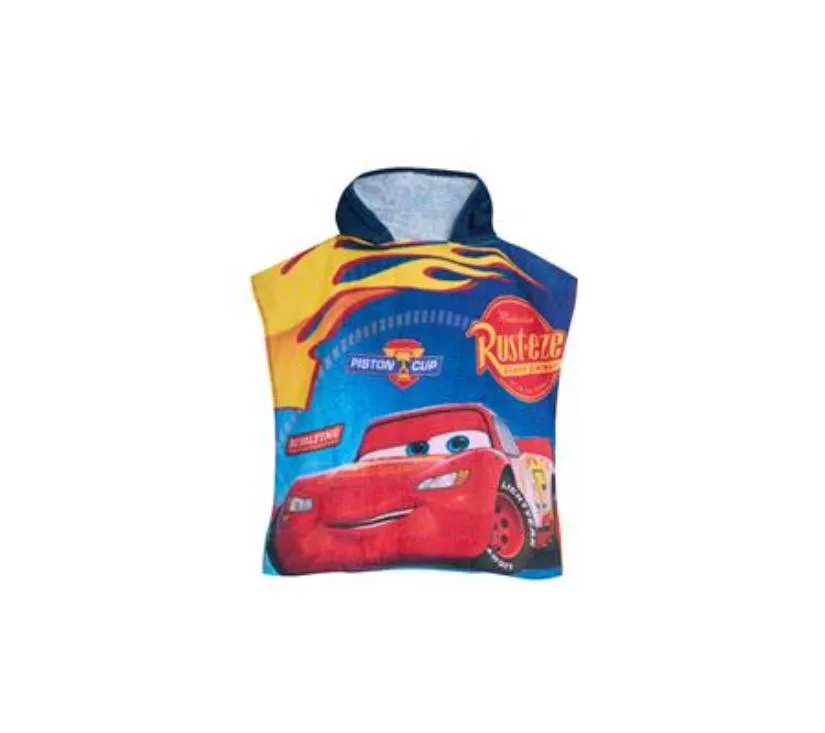 pamučni pončo ručnik za djecu cars 55/110cm - slika 5
