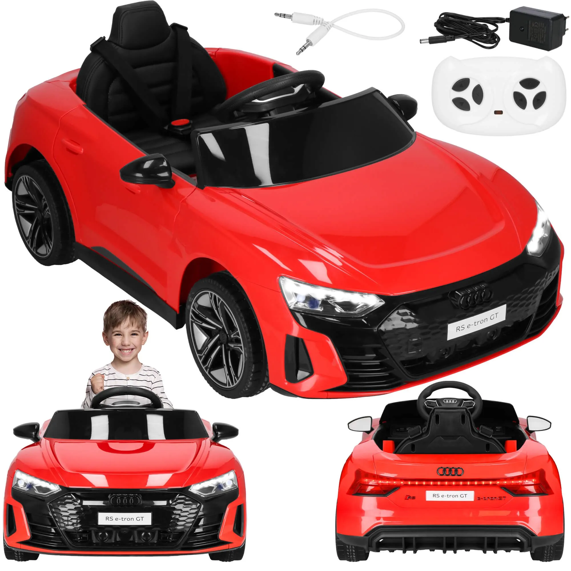 dječji automobil na akumulator audi, crveni 103 x 58 x 41 cm - slika 6