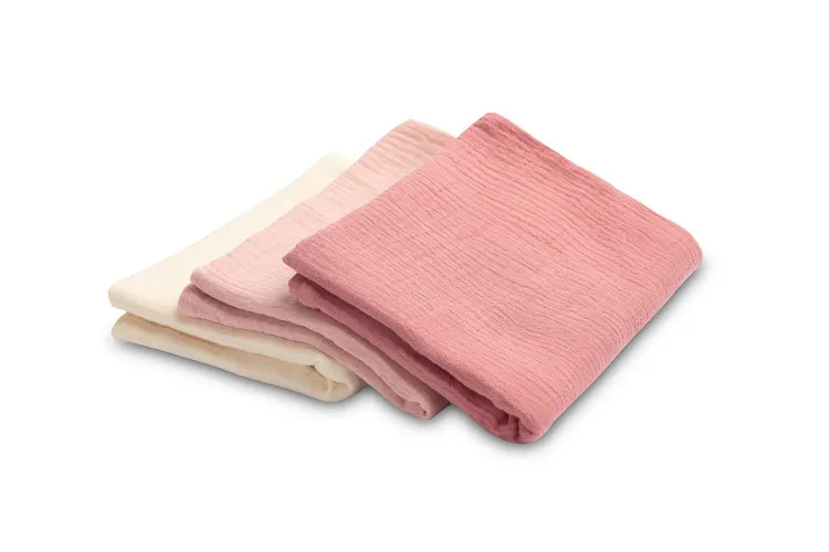 muslin pelena uniforma roza (pakiranje - 3 kom) - slika 3