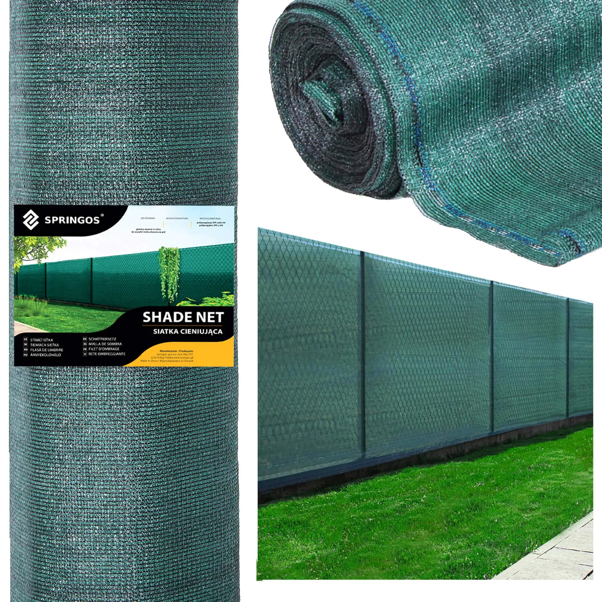zelena sjenila mreža 140 g/m², 1 × 50 m + 200 vezica - slika 20