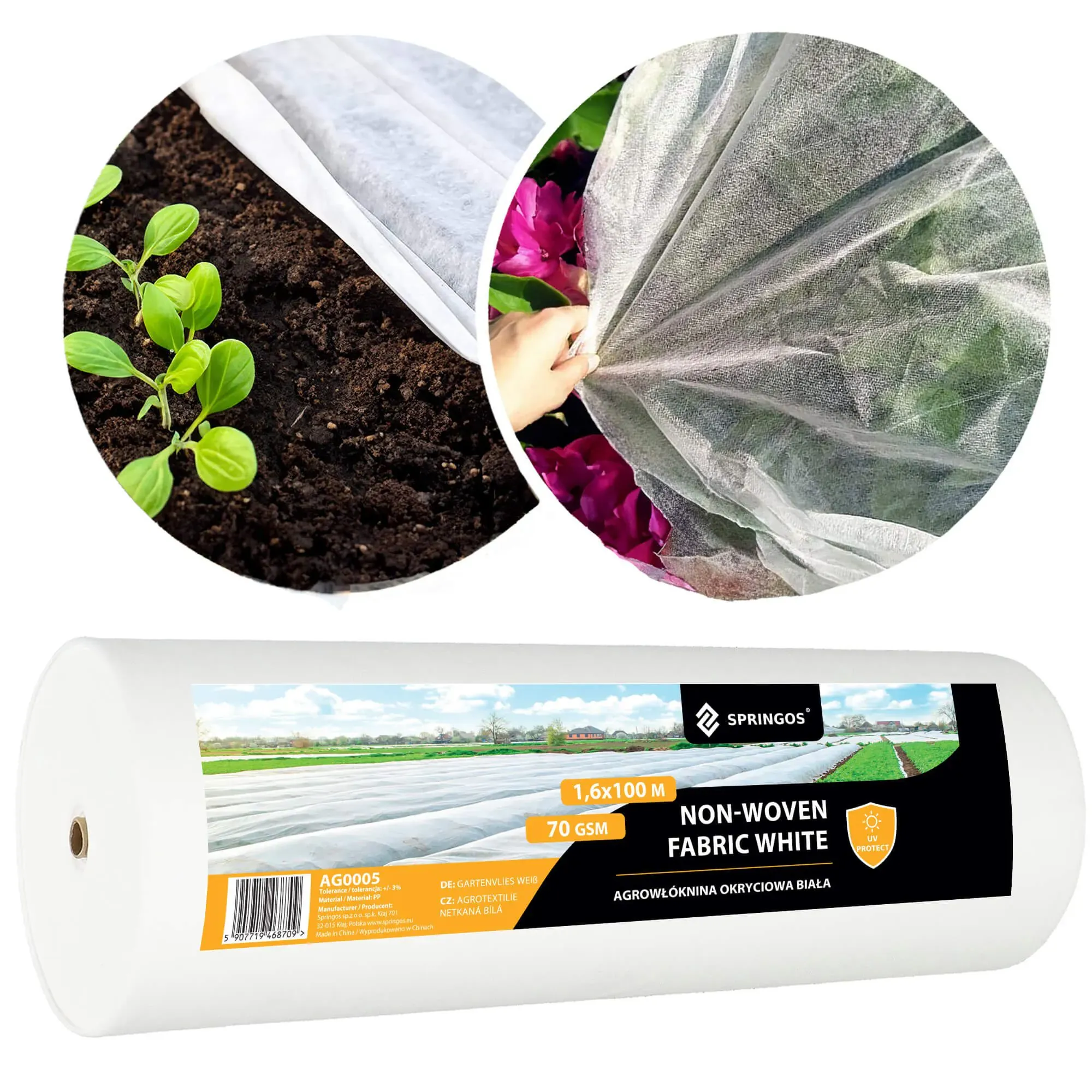 pokrov agrotekstil bijeli 70 gsm 1,6 x 100 m - slika 2