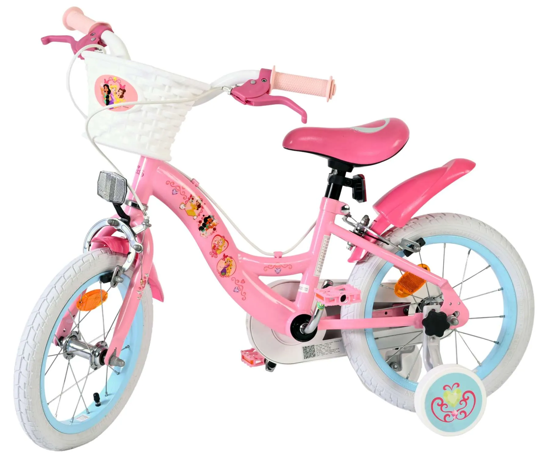 volare dječji bicikl disney princess 14″ ružičaste boje, s dvije ručne kočnice - slika 9