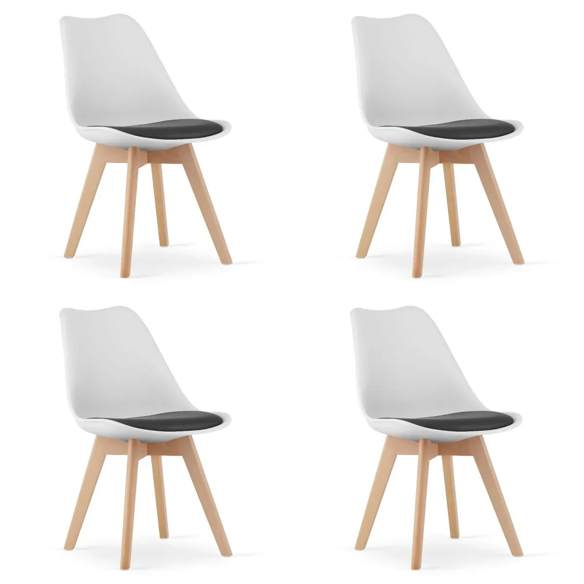 set od 4 bijele stolice - slika 2