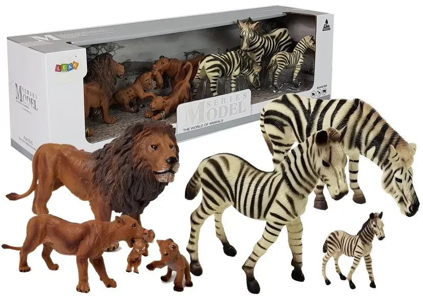 set figurica zebre i lavovi 7 kom. - slika 2