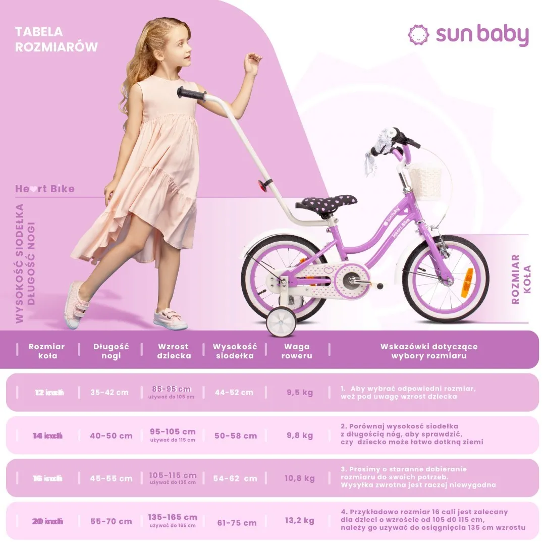 dječji bicikl guralica heart 14" bike ljubičasti - slika 8