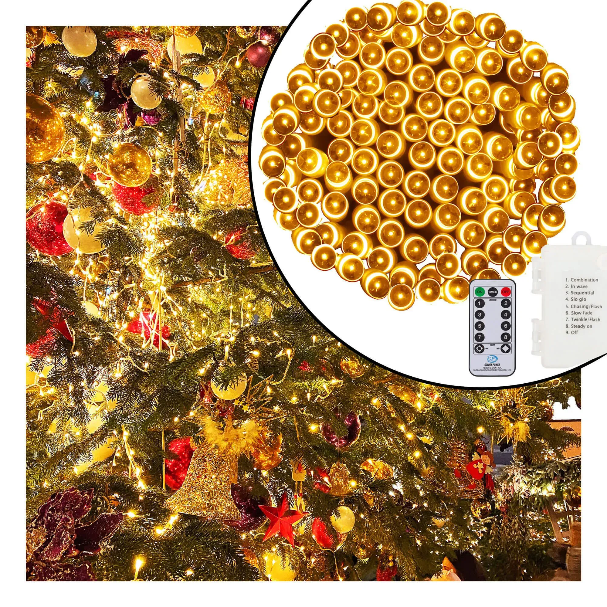led lampice – 120 lampica, toplo bijela - slika 2
