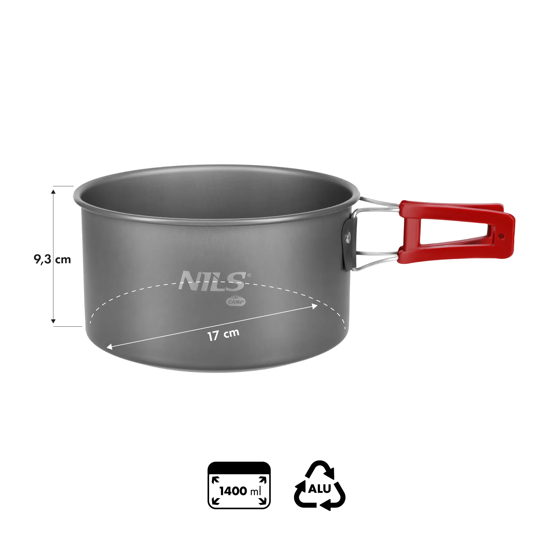 lonac za kampiranje 1,4 l nils camp - slika 4