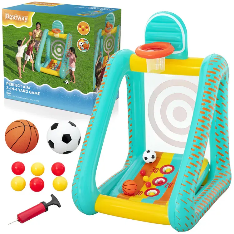 Bestway 3-u-1 vrtna igra košarka + nogomet + gol 127x109x178cm 52813 - Pribislavec