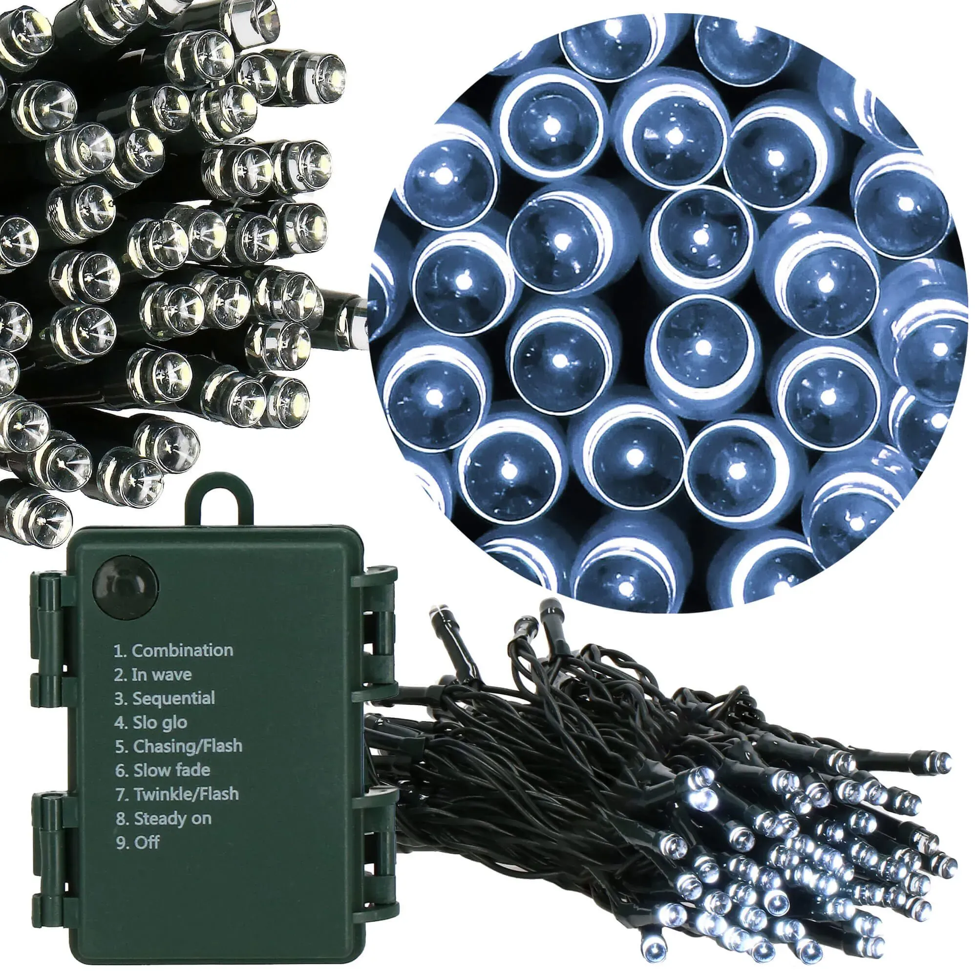 led lampice na baterije, 50 led dioda - slika 2