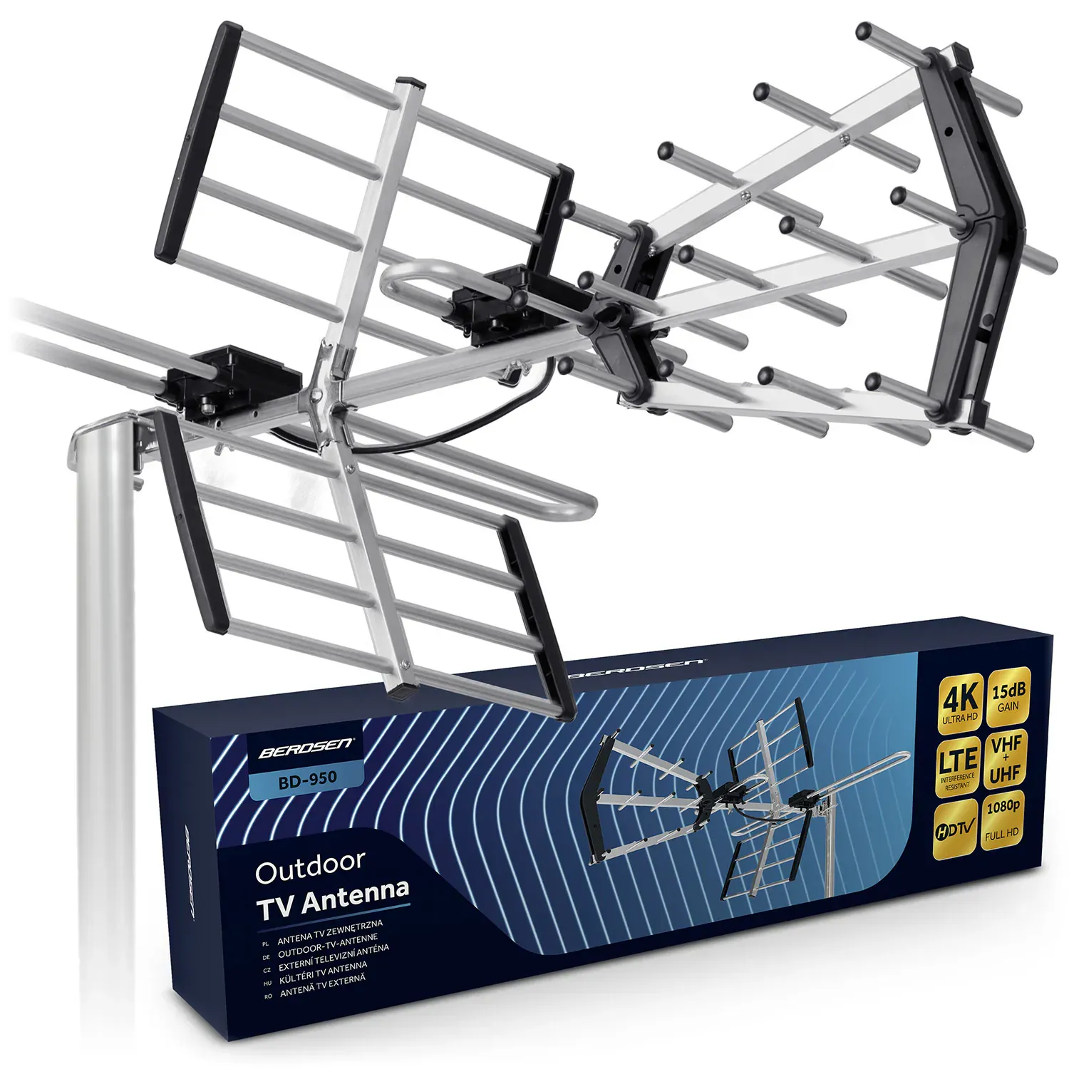 berdsen bd-950 usmjerena vanjska tv antena ultra hd 4k - slika 2