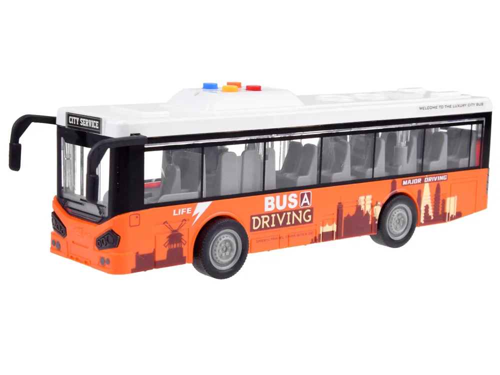 narančasti autobus 1:16 s vratima na otvaranje - slika 3